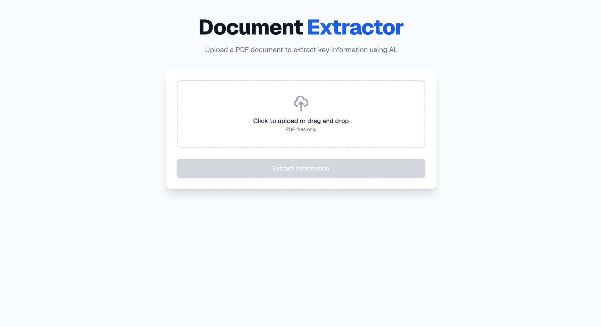 Document Extractor screenshot